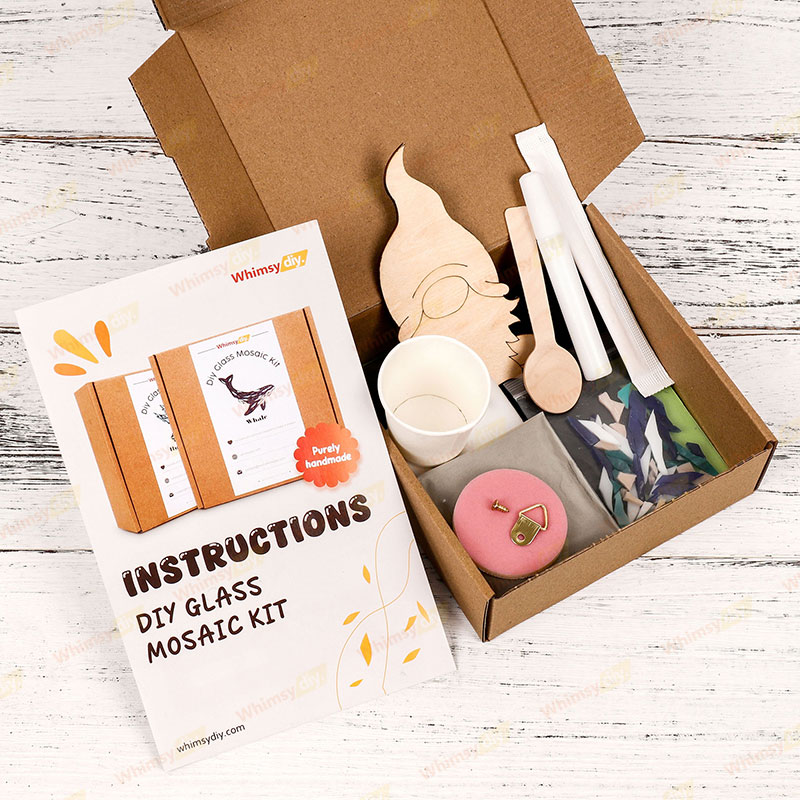 Gnome Glass Mosaic Kit | DIY Arts & Crafts Kit for Adults