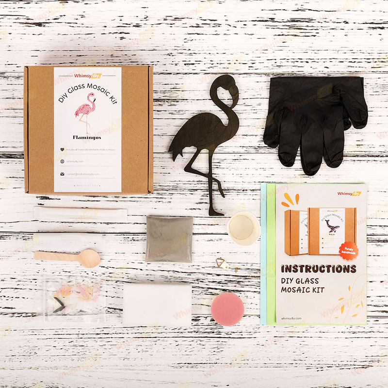 Flamingo Stained Glass Mosaic Kit