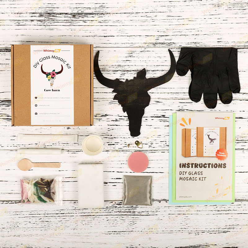 cow Skull Glass Mosaic Kit