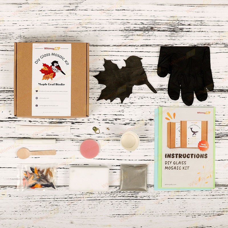 Maple Bird Glass Mosaic Kit