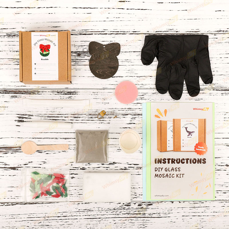 Bauble Christmas Ornaments Glass Mosaic Kit