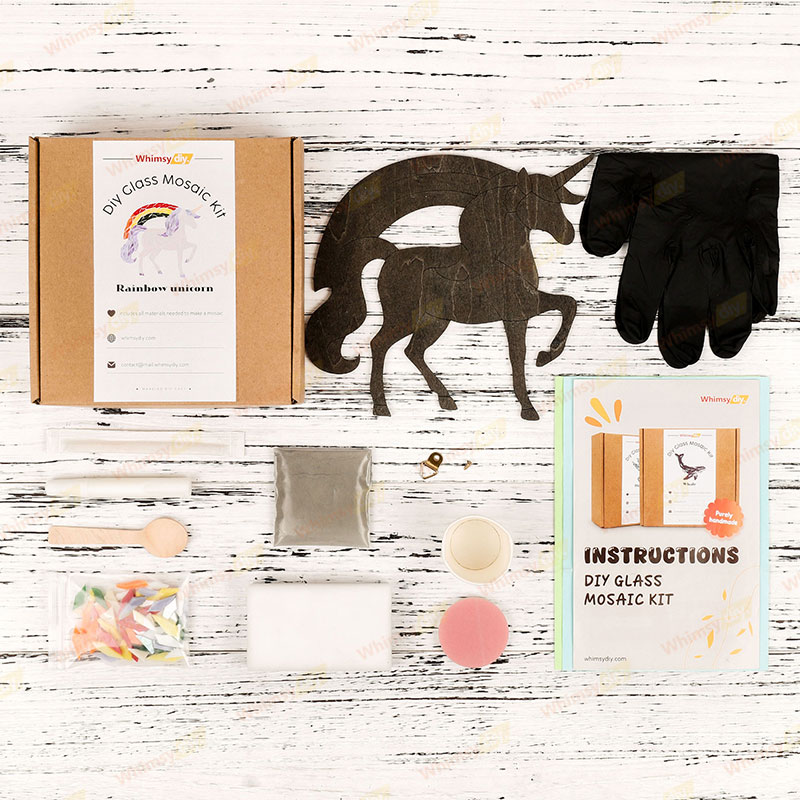 Rainbow Unicorn Glass Mosaic Kit