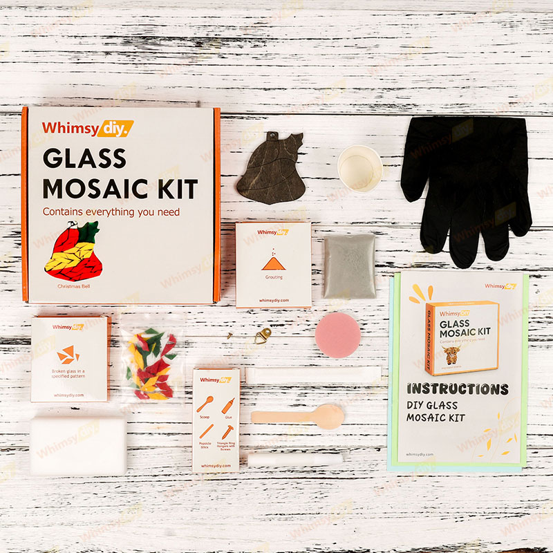 Christmas Bell Ornaments Glass Mosaic Kit