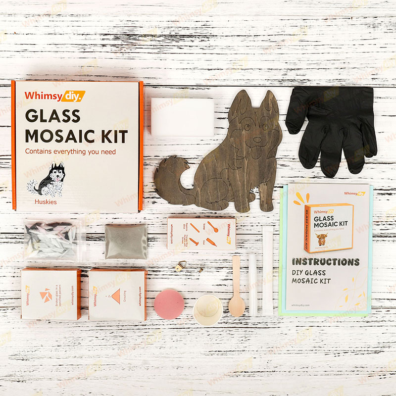 Huskies Glass Mosaic Kit