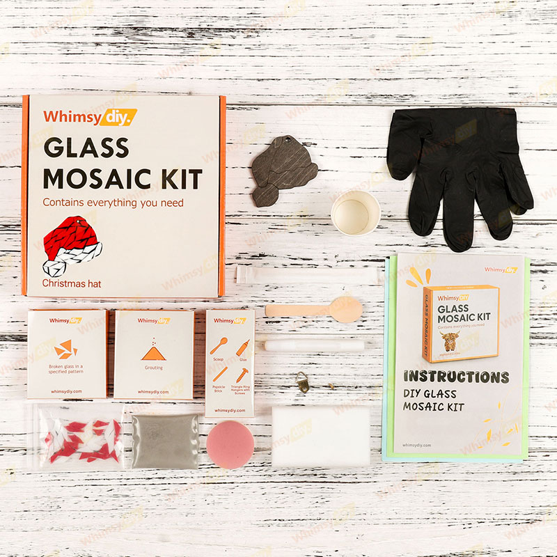 Christmas Hat Glass Mosaic Kit