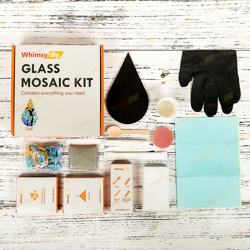 Whimsy DIY Golf Glass Mosaic Kit Puzzles