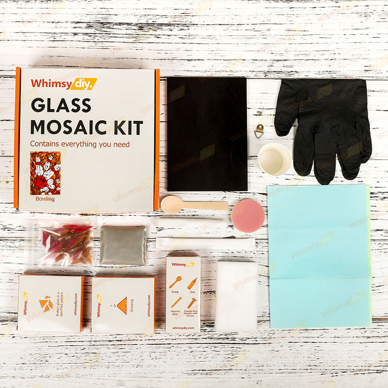 Whimsy DIY Bowling Glass Mosaic Kit Puzzles