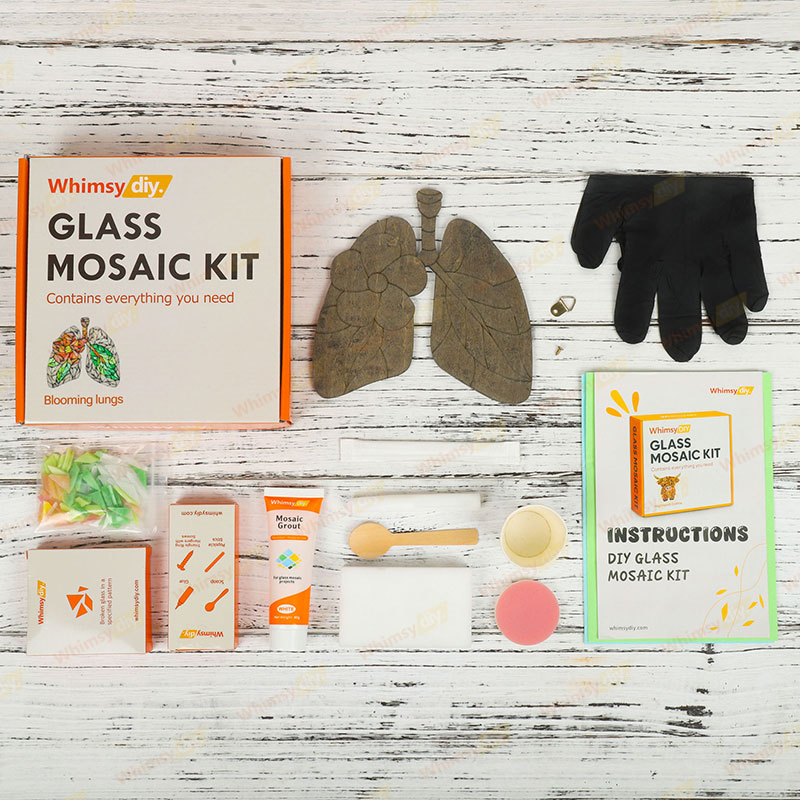 Whimsy DIY Blooming Lungs Glass Mosaic Kit Puzzles