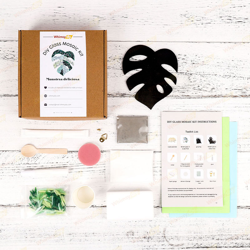Monstera deliciosa Glass Mosaic Kit