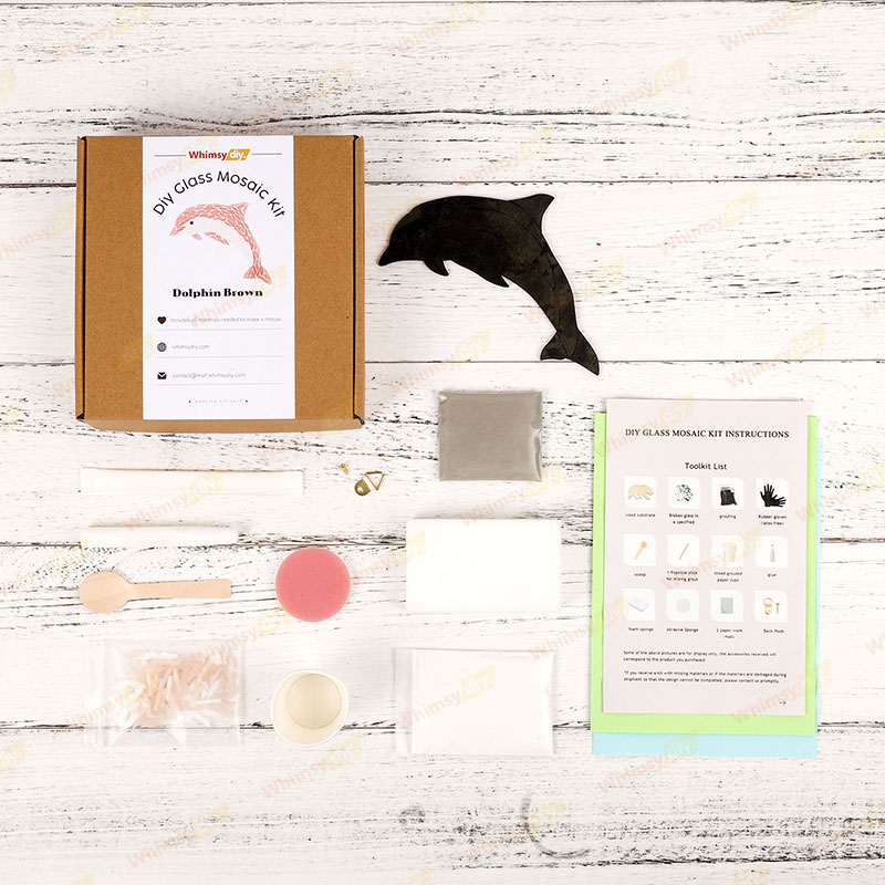 Dolphin Brown Glass Mosaic Kit [New Pre-Order Special: Ships February 28th]