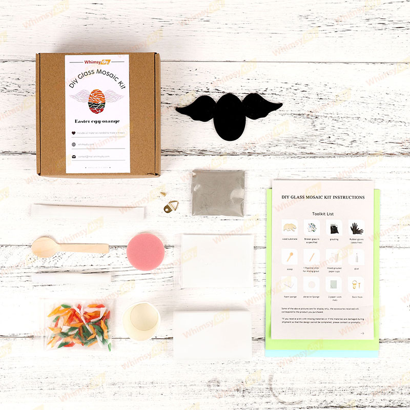 Easter wings colored egg glass mosaic kit [New Pre-Order: Ships February 28th]