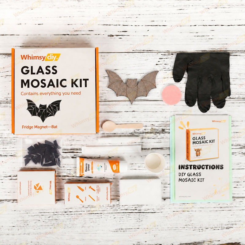 Whimsy DIY Fridge Magnet - Bat Glass Mosaic Kit Puzzles