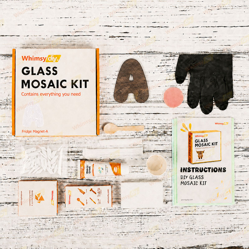 Whimsy DIY Fridge Magnet Letters-A Glass Mosaic Kit Puzzles