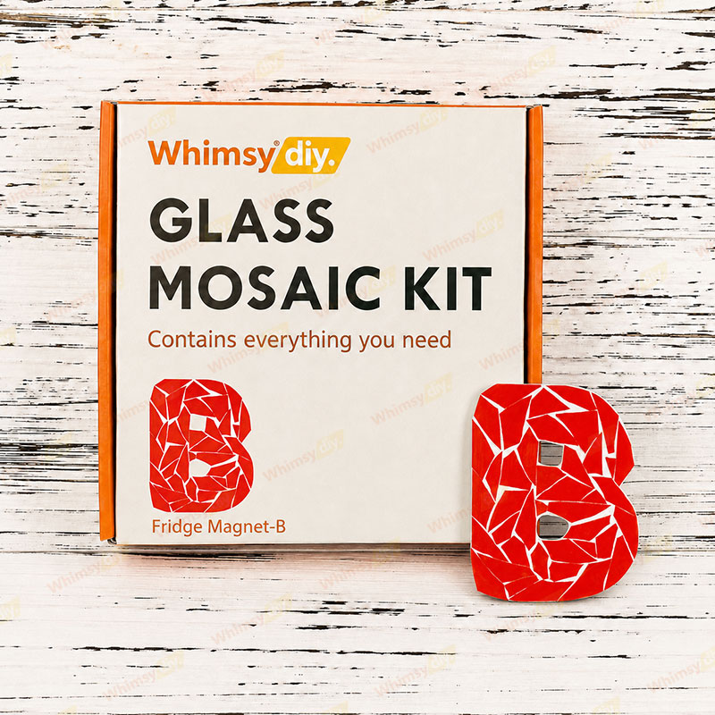 Whimsy DIY Fridge Magnet Letters-B Glass Mosaic Kit Puzzles