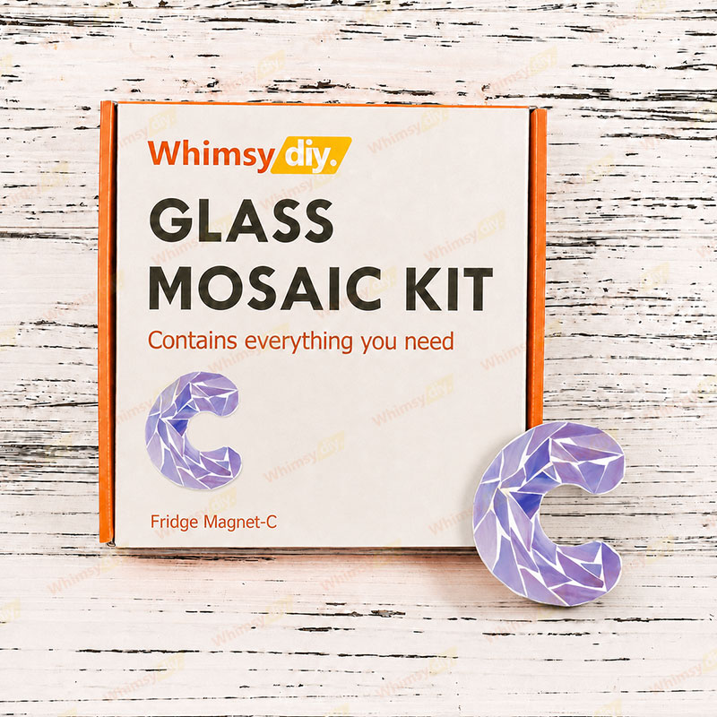 Whimsy DIY Fridge Magnet Letters-C Glass Mosaic Kit Puzzles