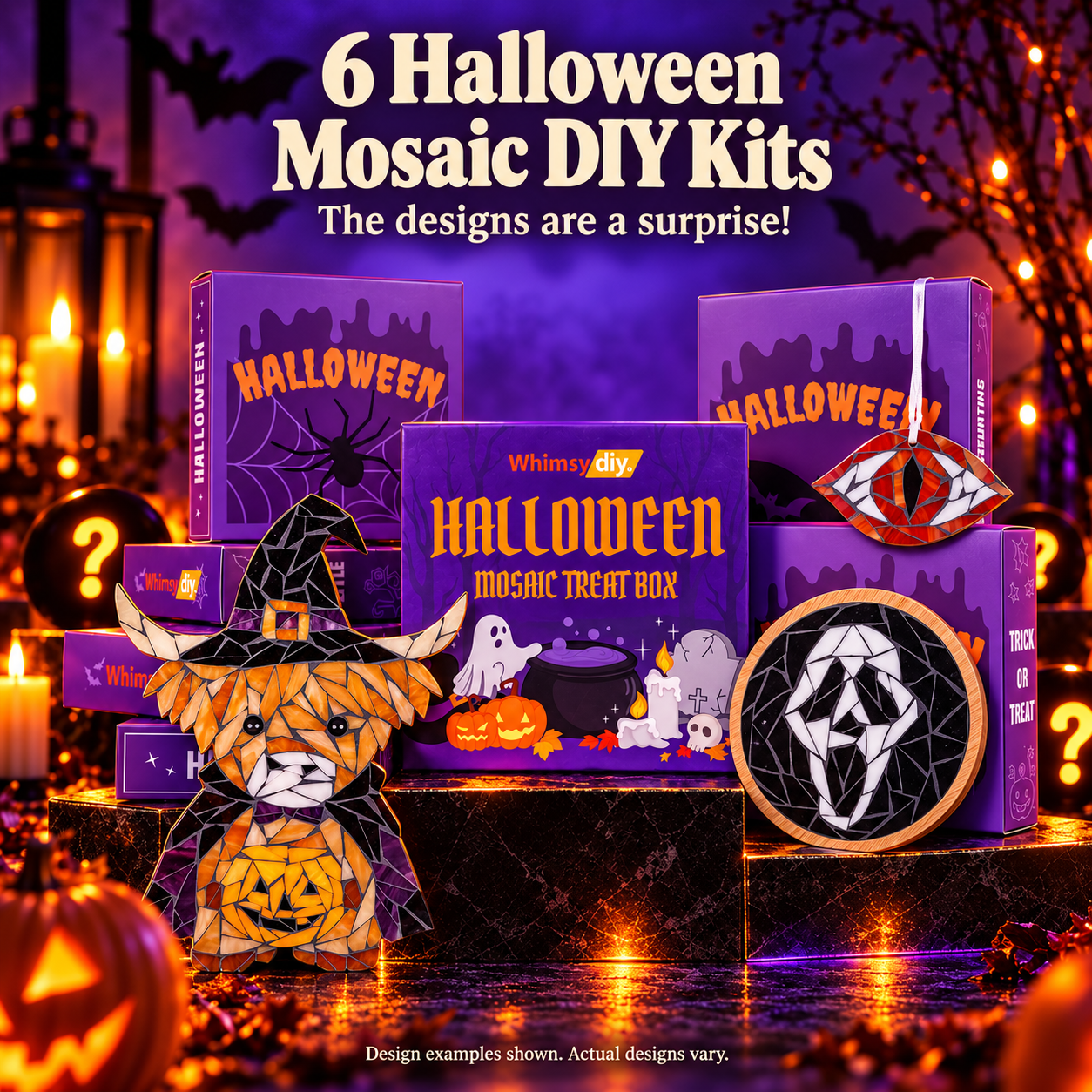 Whimsy DIY Halloween Mystery Gift Box Mosaic Kit Puzzles