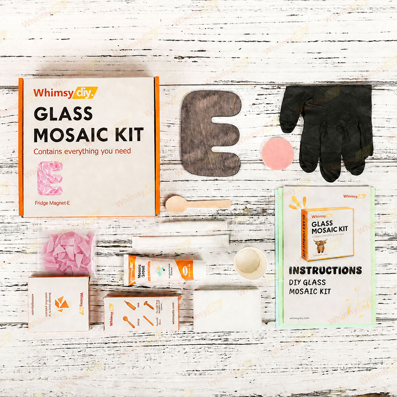 Whimsy DIY Fridge Magnet Letters-E Glass Mosaic Kit Puzzles