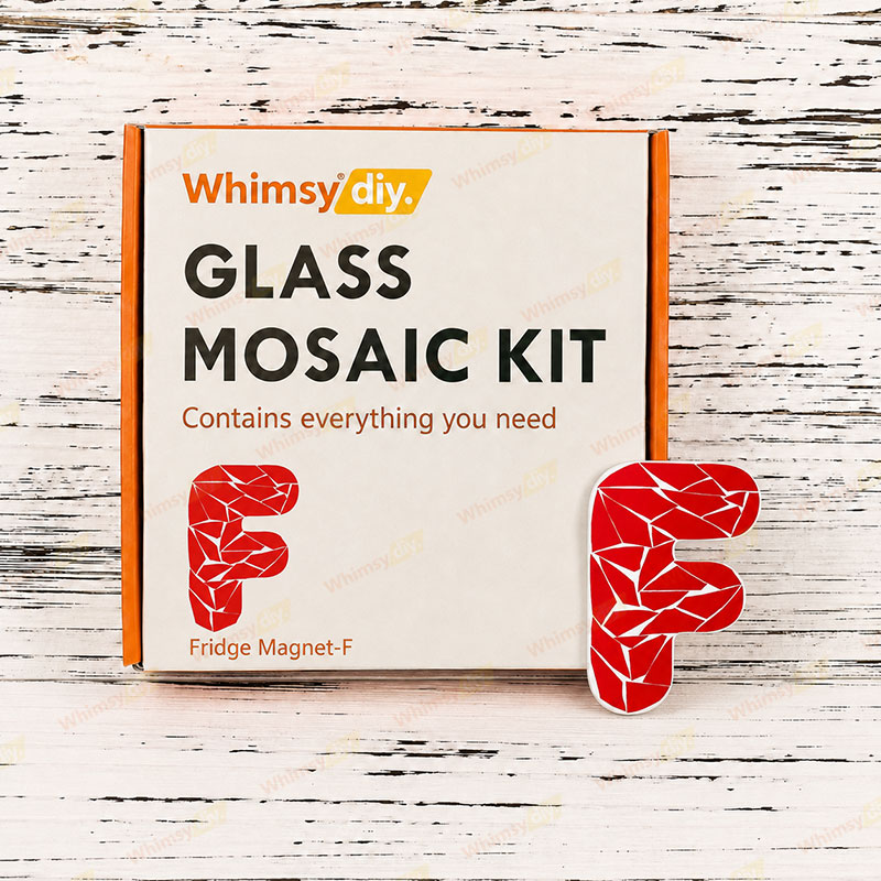 Whimsy DIY Fridge Magnet Letters-F Glass Mosaic Kit Puzzles