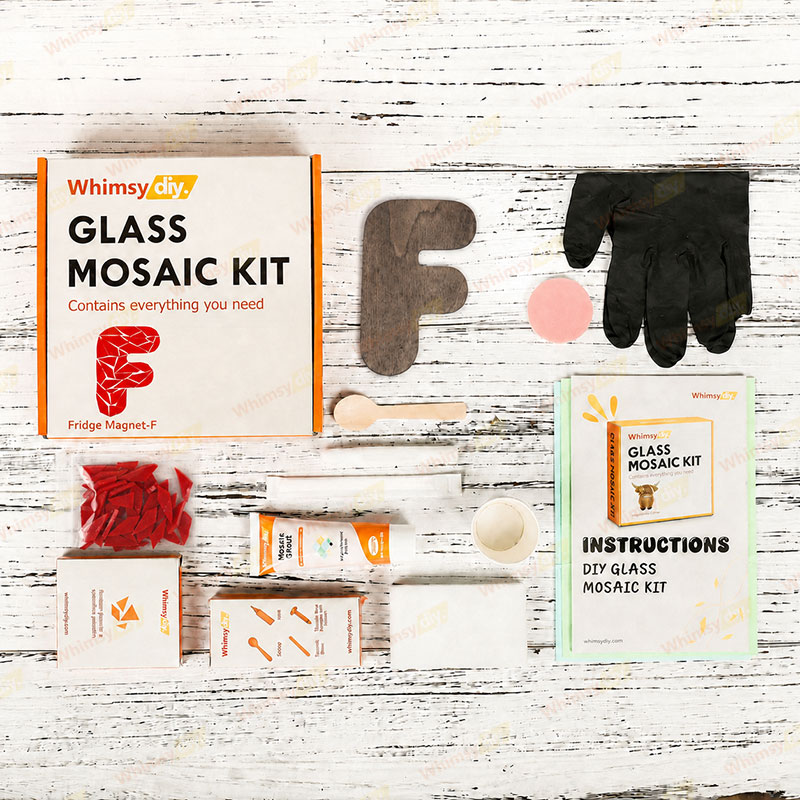 Whimsy DIY Fridge Magnet Letters-F Glass Mosaic Kit Puzzles