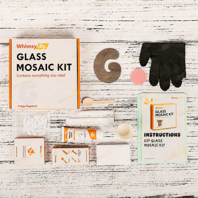 Whimsy DIY Fridge Magnet Letters-G Glass Mosaic Kit Puzzles
