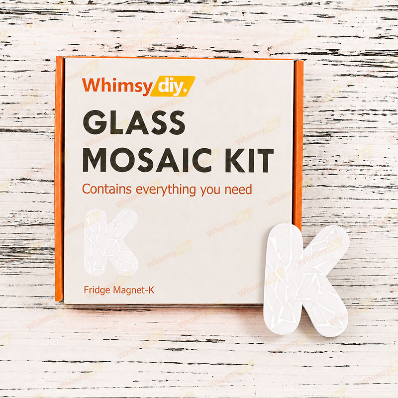 Whimsy DIY Fridge Magnet Letters-K Glass Mosaic Kit Puzzles