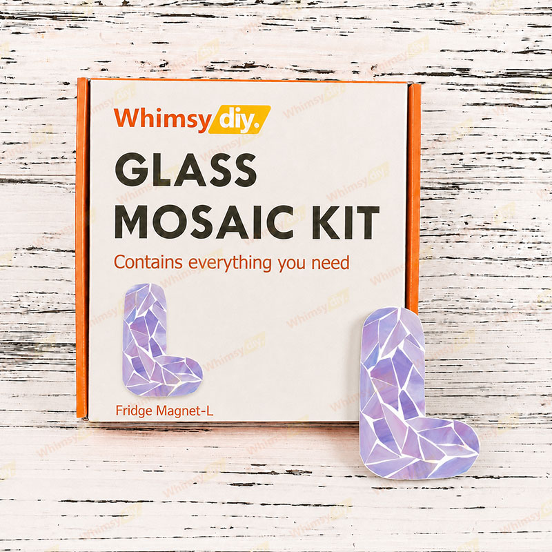 Whimsy DIY Fridge Magnet Letters-L Glass Mosaic Kit Puzzles