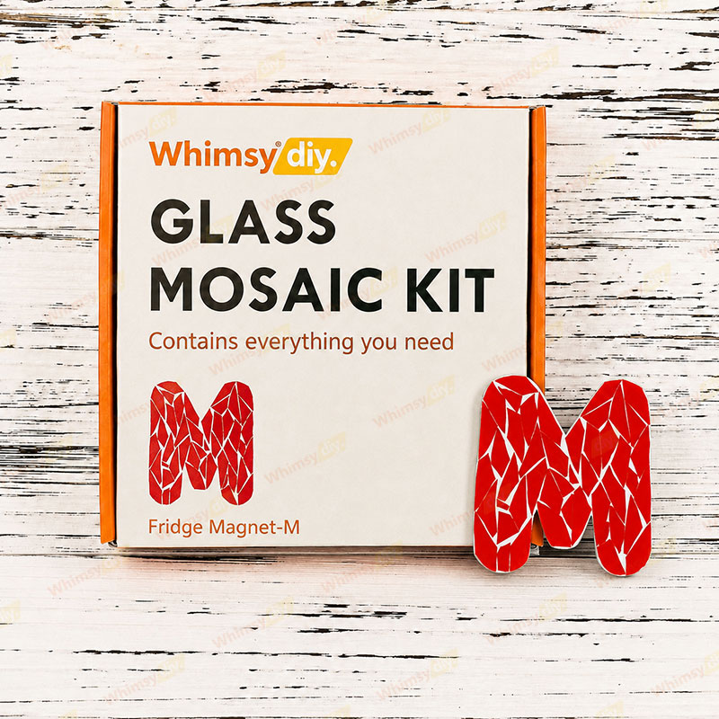 Whimsy DIY Fridge Magnet Letters-M Glass Mosaic Kit Puzzles