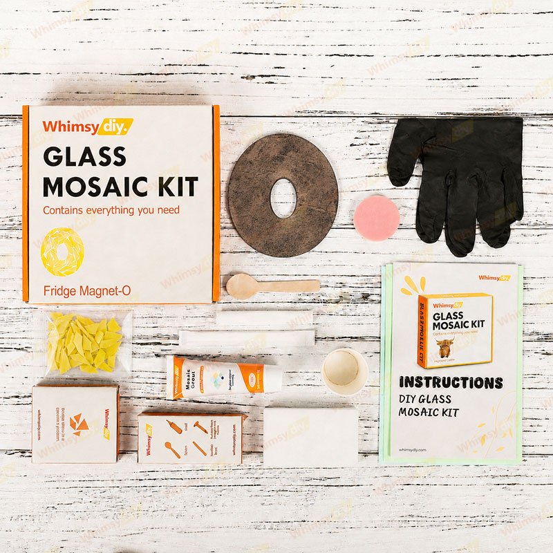 Whimsy DIY Fridge Magnet Letters-O Glass Mosaic Kit Puzzles