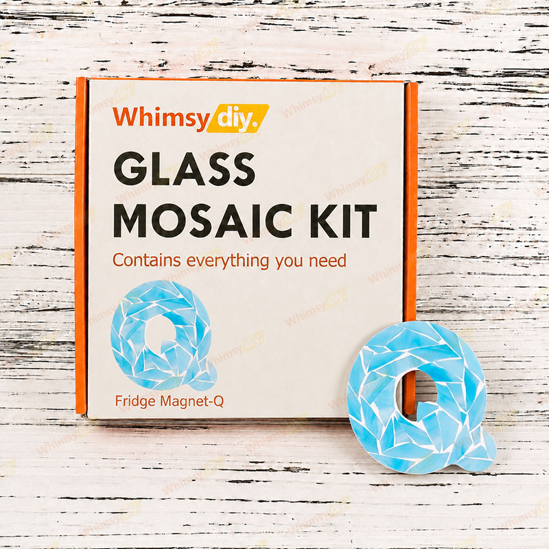 Whimsy DIY Fridge Magnet Letters-Q Glass Mosaic Kit Puzzles