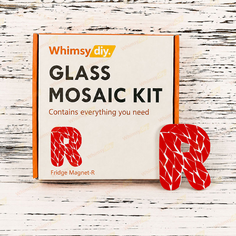 Whimsy DIY Fridge Magnet Letters-R Glass Mosaic Kit Puzzles