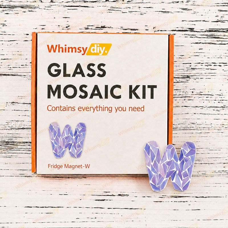 Whimsy DIY Fridge Magnet Letters-W Glass Mosaic Kit Puzzles