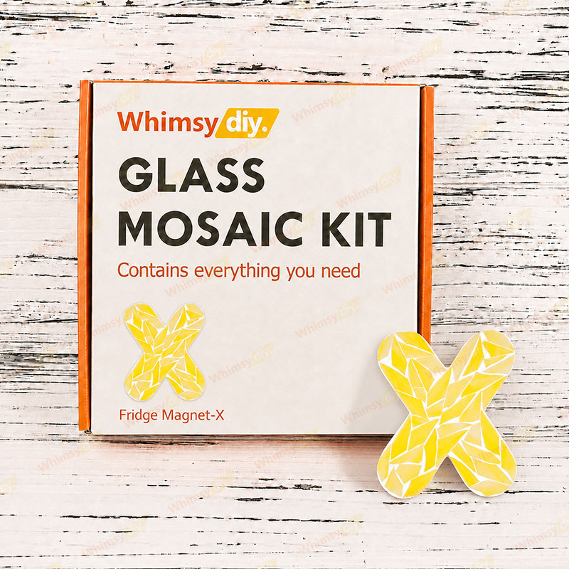 Whimsy DIY Fridge Magnet Letters-X Glass Mosaic Kit Puzzles