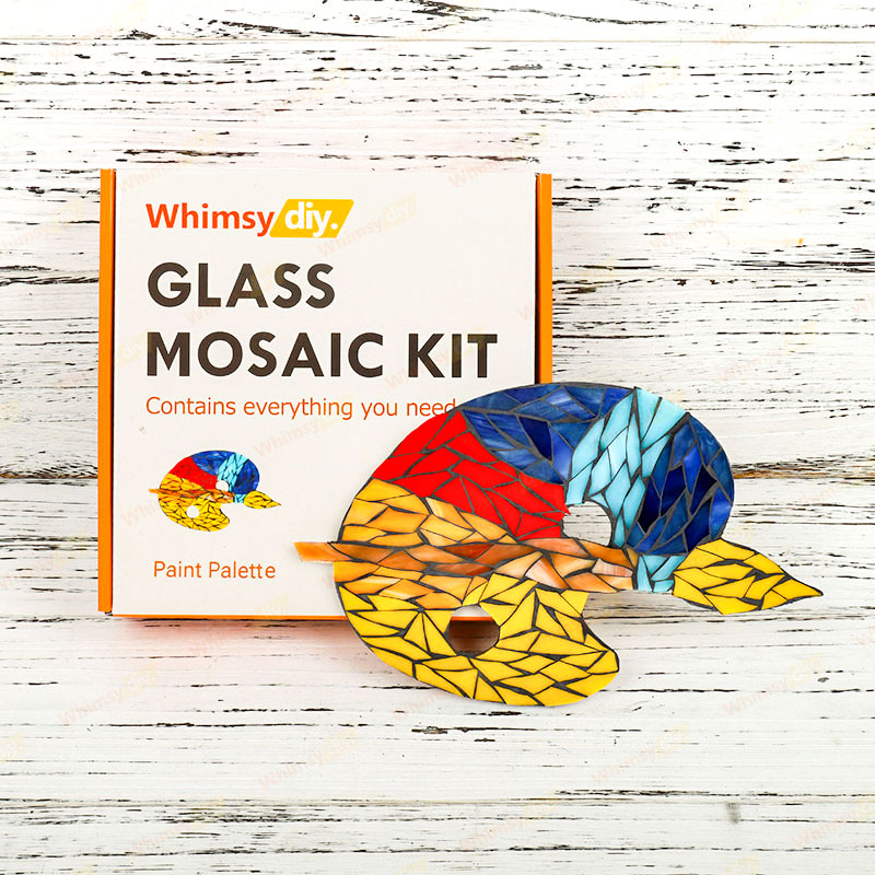 Whimsy DIY Paint Palette Glass Mosaic Kit Puzzles