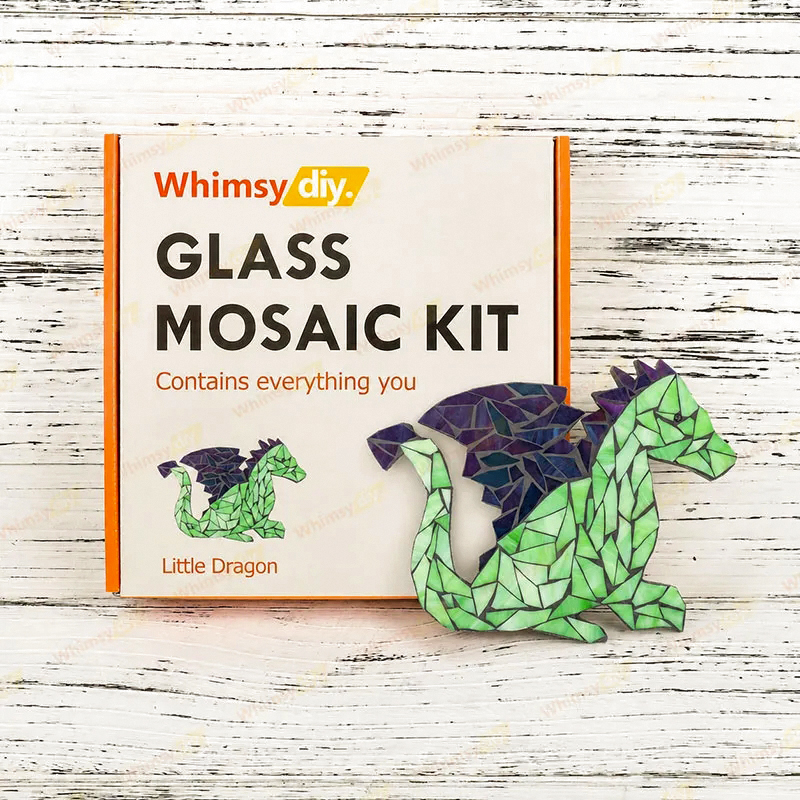 Whimsy DIY little Dragon Glass Mosaic Kit Puzzles