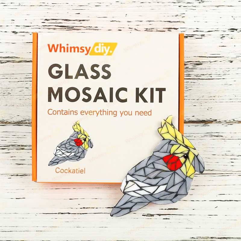 Whimsy DIY Cockatiel Glass Mosaic Kit Puzzles