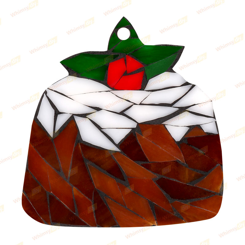 Christmas Pudding Ornament Glass Mosaic Kit