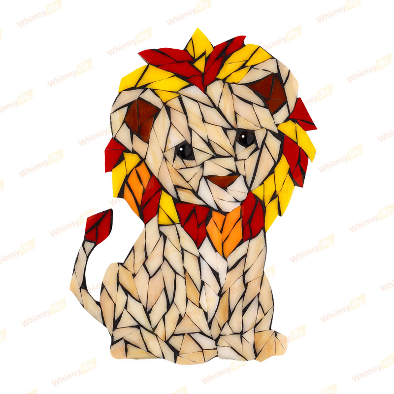 Cute Lion Glass Mosaic Kit