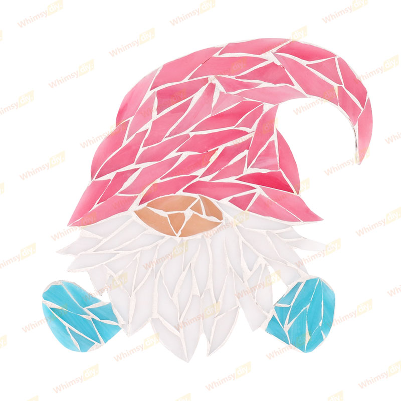 Gnome sitting on the ground Glass Mosaic Kit | DIY Arts & Crafts Kit for