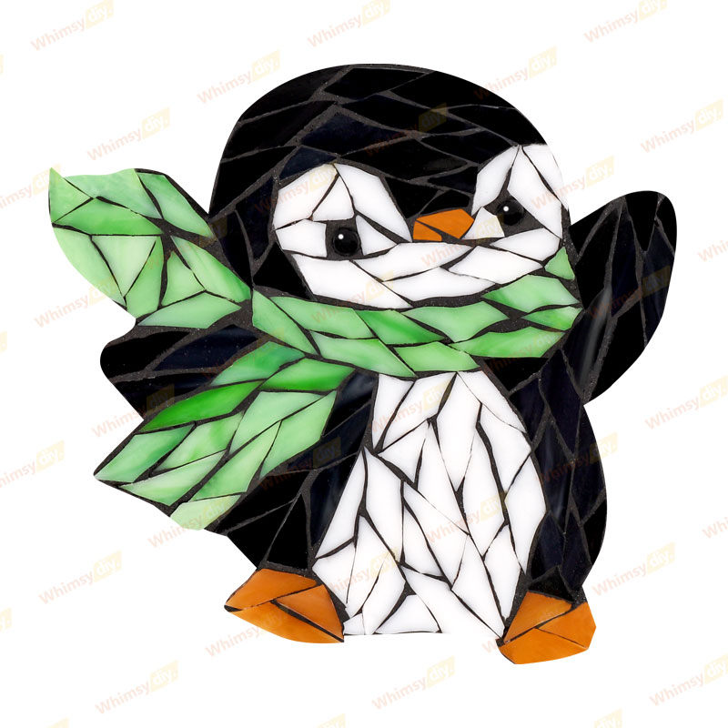 Waving Penguin Glass Mosaic Kit