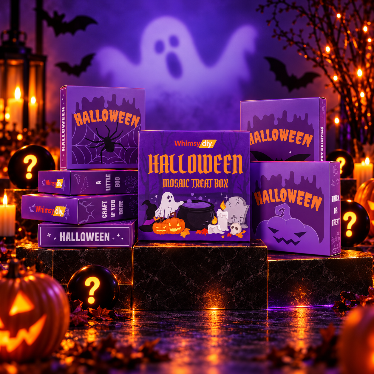 Whimsy DIY Halloween Mystery Gift Box Mosaic Kit Puzzles