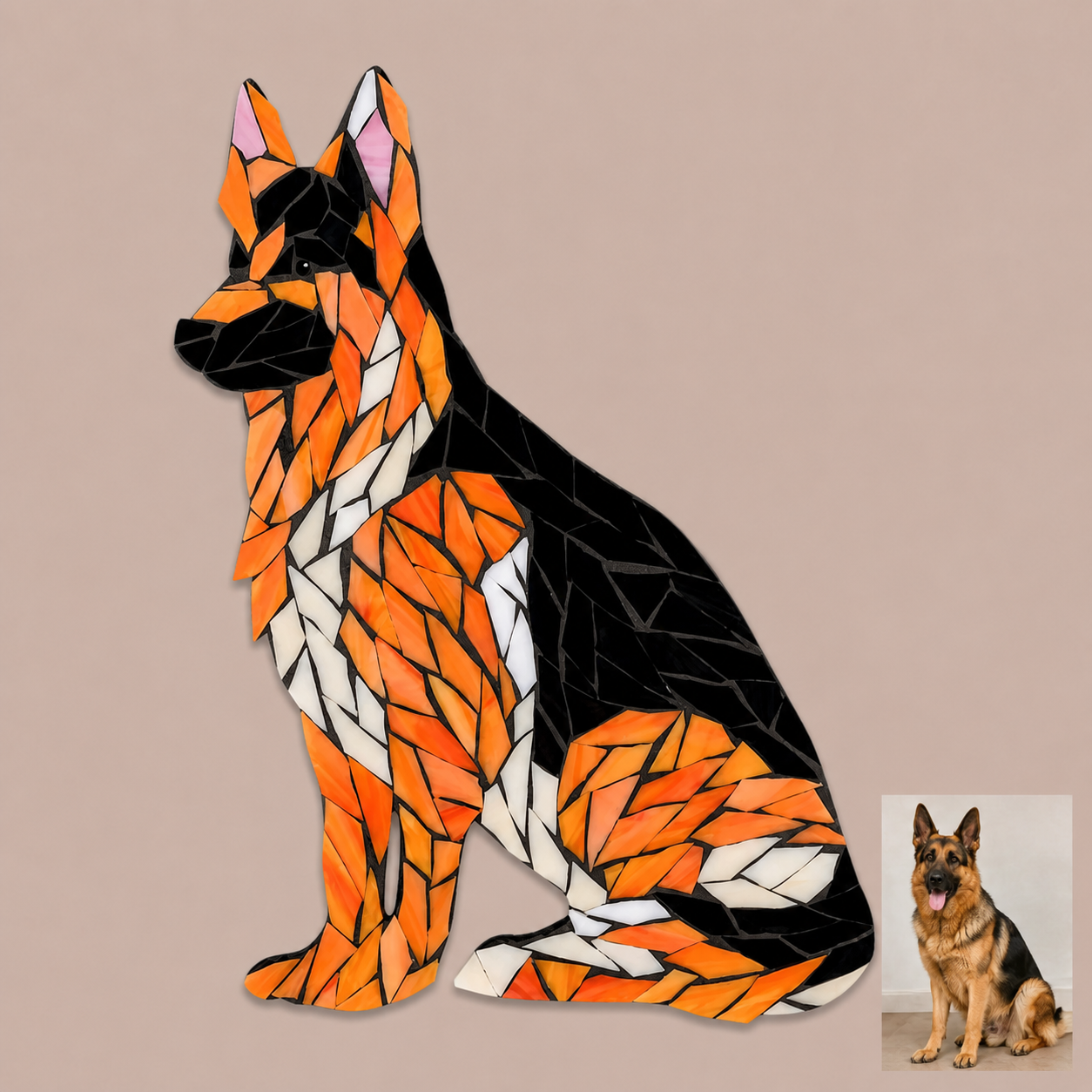 Whimsy DIY Custom Pet Photo Glass Mosaic Kit Puzzles