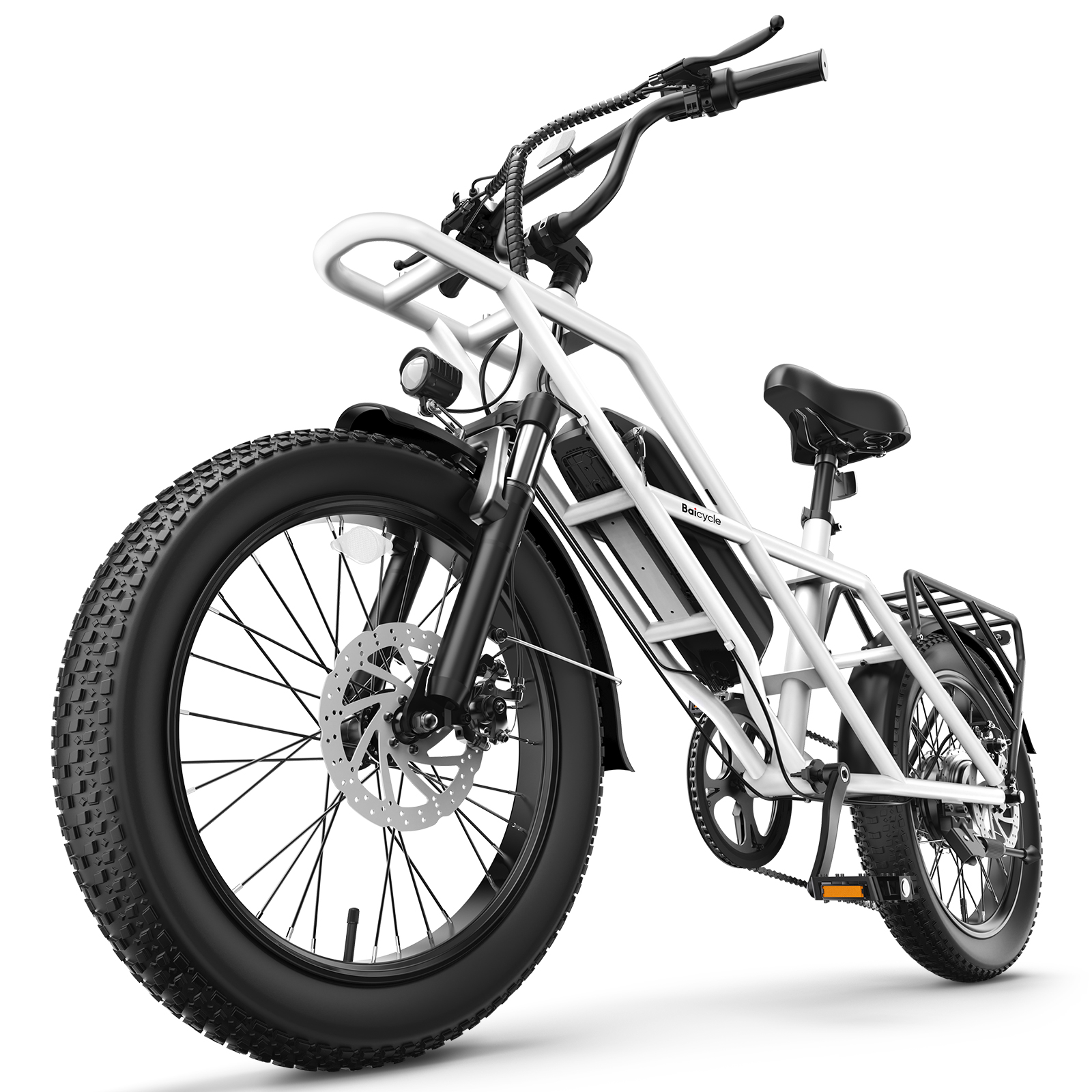 1500W Peak Electric Bikes for Adults 20" Fat Tire E Bike with 90 Miles Max Range 28 MPH Electric Bicycle Step-Thru Ebikes with 48V Removable Battery 7 Speed Front Fork Suspension-Baicycle