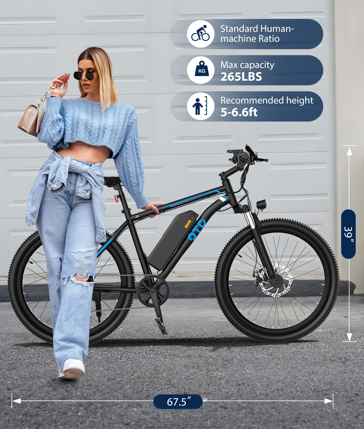 Electric Bikes for Adults with 500W/1200W Peak Motor 26" Ebike with 28 MPH 90 Miles Max Range 48V Removable Battery E Bike Electric Bicycle Mountain Ebikes with Phone Holder 7 Speed Front Fork Suspension-Baicycle