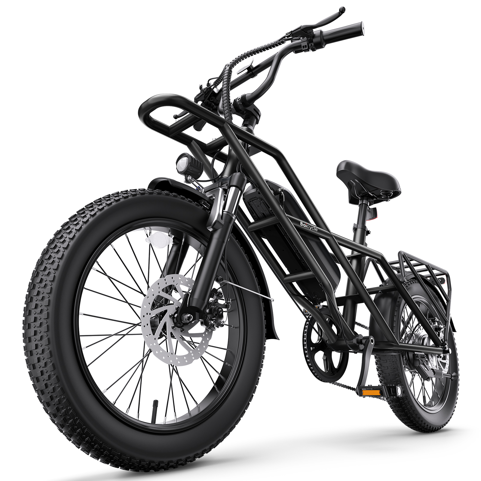 1500W Peak Electric Bikes for Adults 20" Fat Tire E Bike with 90 Miles Max Range 28 MPH Electric Bicycle Step-Thru Ebikes with 48V Removable Battery 7 Speed Front Fork Suspension-Baicycle