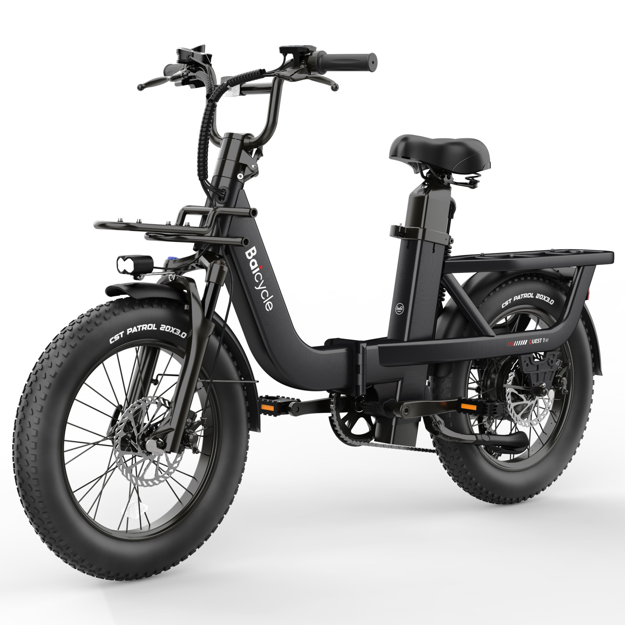 2026 Upgraded Electric Bikes for Adults with 1500W Peak Motor 20" Fat Tire E Bike with 28 MPH 90 Miles Max Range 48V Removable Battery EBike Electric Bicycle Commuter Ebikes-Baicycle