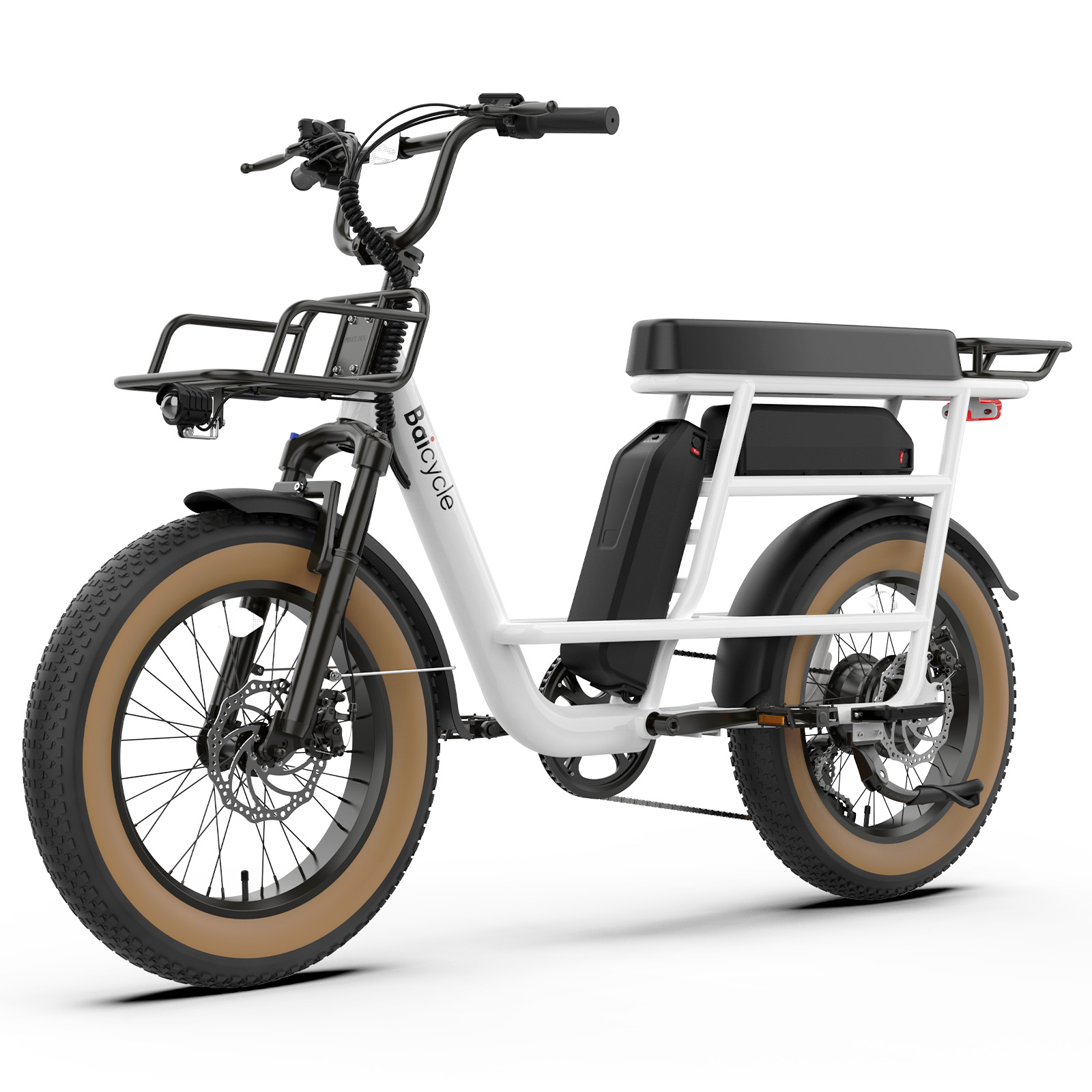 Electric Bikes for Adults 20" Fat Tire E Bike with 750W/1500W Peak Motor 48V 26Ah Dual Removable Battery Ebike Long Range 160 Miles 28 MPH Electric Bicycle Front Suspension 7 Speed-Baicycle