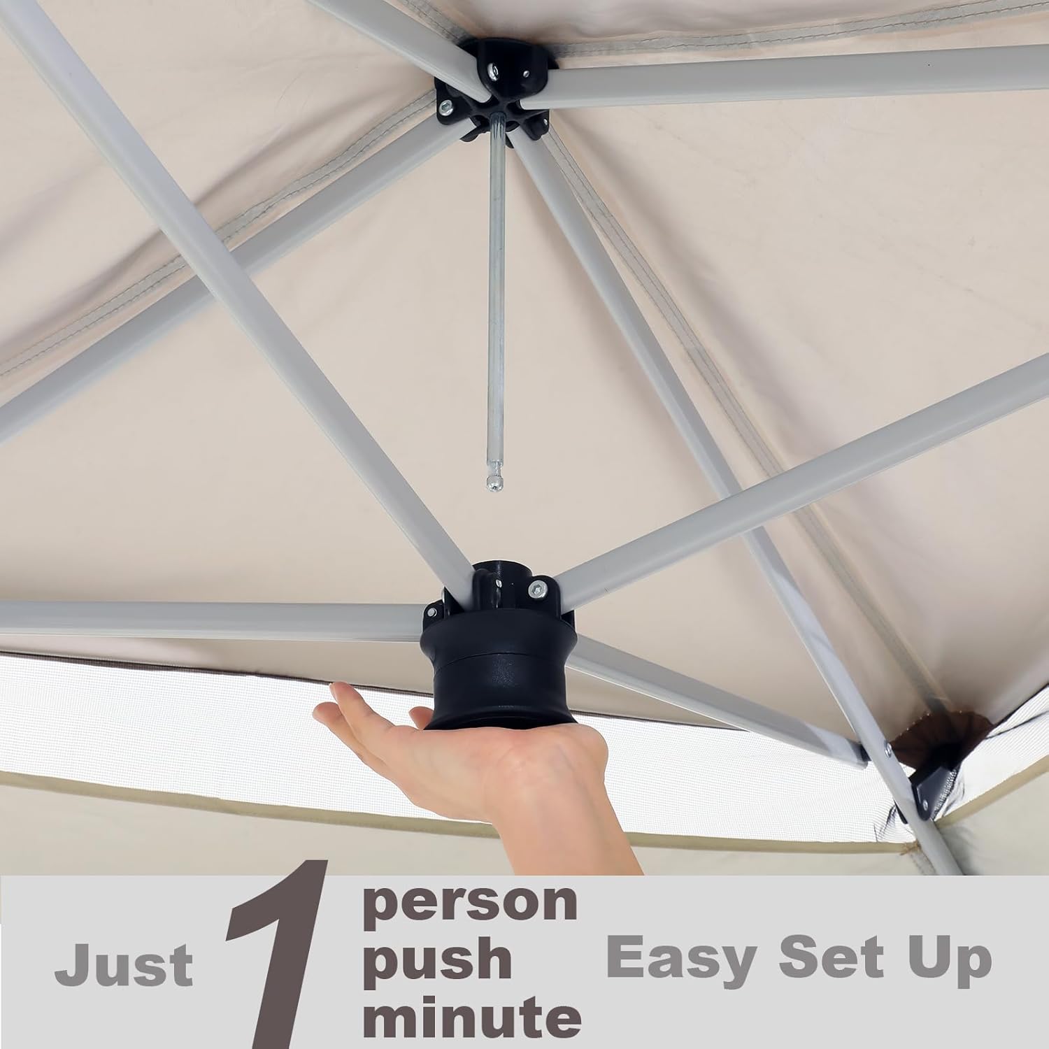 12x12 Pop Up Gazebos On Clearance - Upgrade Easy Up Metal Outdoor Gazebo Waterproof - Portable Gazebo with Mosquito Nettings, 4 Ropes 8 Stakes and Carry Bag for Patio Garden(Dark Gray)