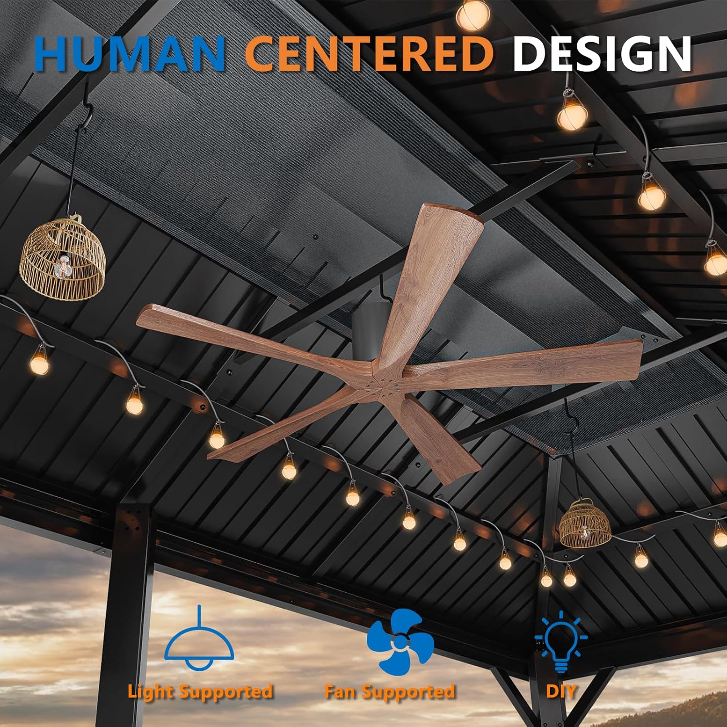 12x20 Hardtop Gazebo with Metal Roof, Heavy Duty Galvanized Steel Gazebo with Reinforced Aluminum Frame, Flame-Resistant Curtains and Netting