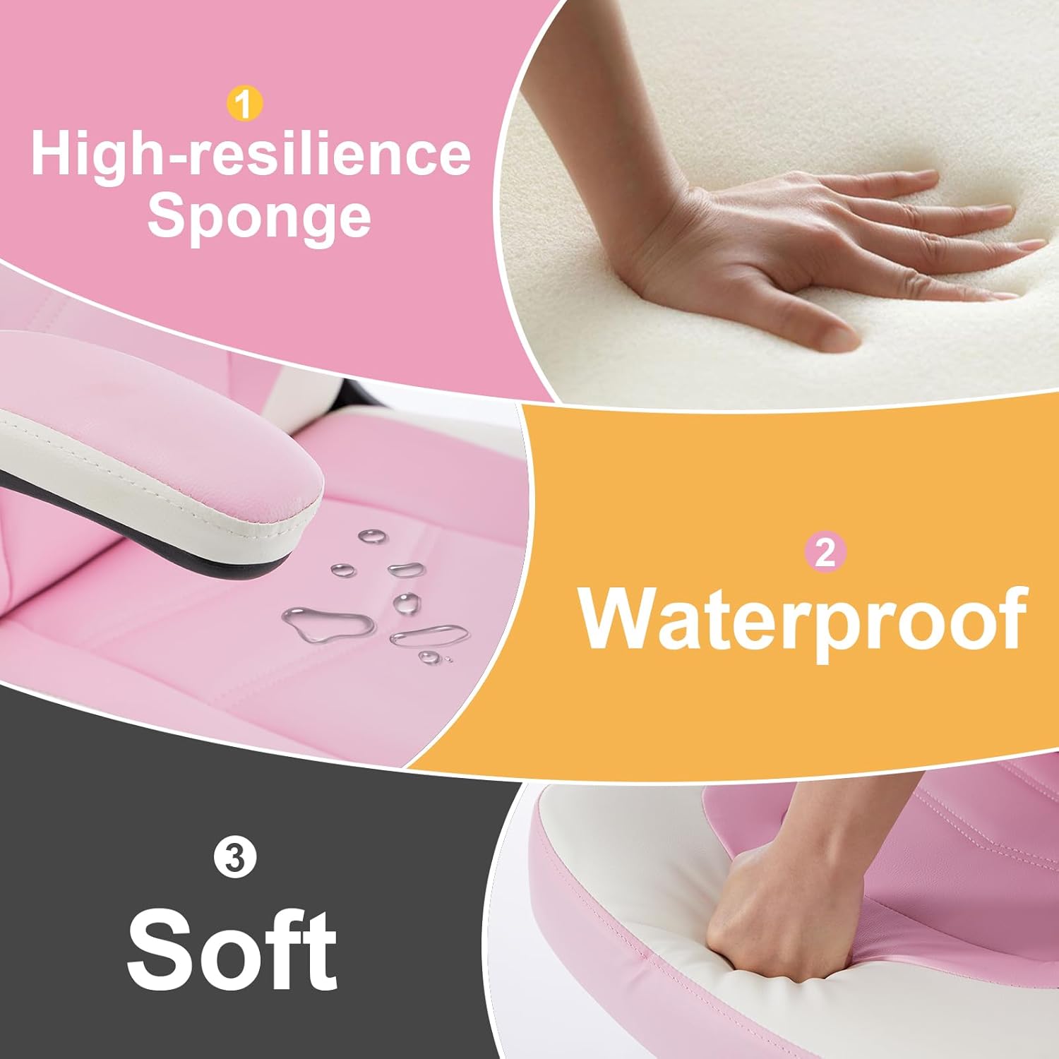 Height Adjustable Computer Desk Chair with Flip-up Armrests, Ergonomic Office Task Chairs