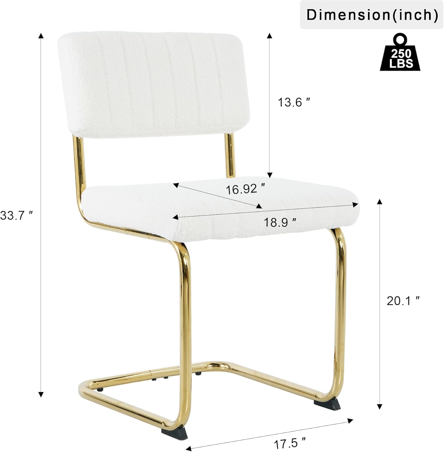 Upholstered Kitchen Dining Table Chairs Set of 2, Modern Luxury Living Room Bedroom Vanity Makeup Accent Chairs, Small Student Desk Chair, Home Restaurant Office Chair with Gold Leg